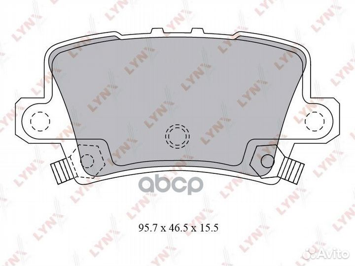 Колодки тормозные дисковые зад BD3432 lynxauto