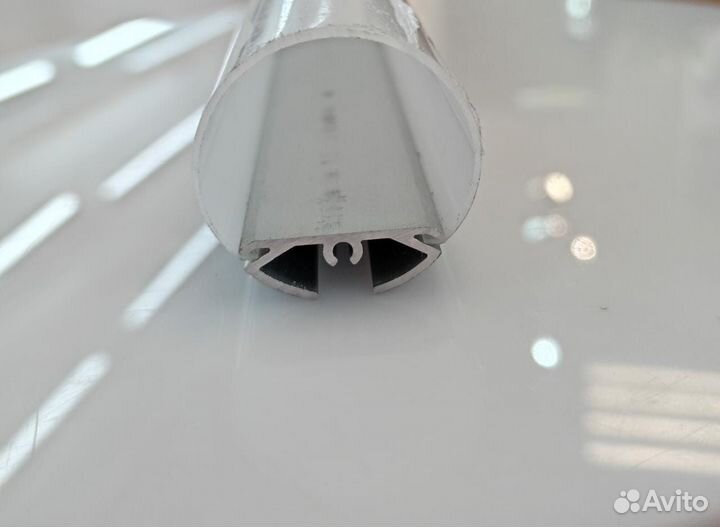 Профиль 30 AL-P Накладной 1м Серебро 30мм Круглый