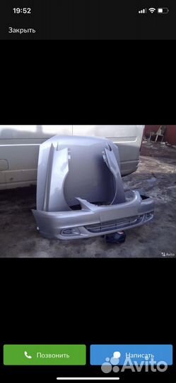 Передний бампер в цвет