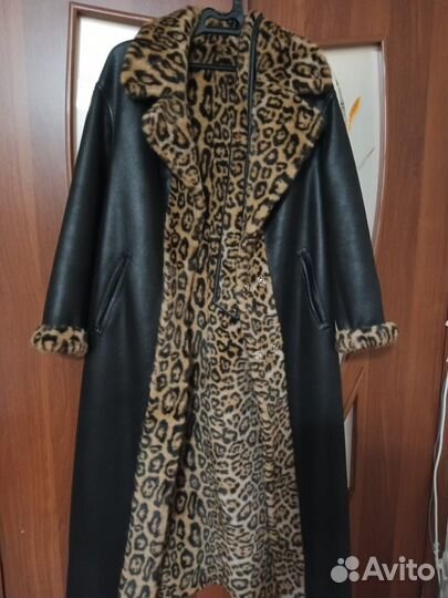 Шуба дубленка длинная