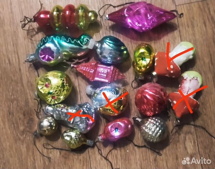Елочные игрушки СССР, гирлянды, лампы