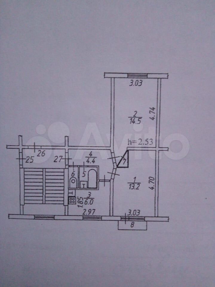 2-к. квартира, 42 м², 4/5 эт.