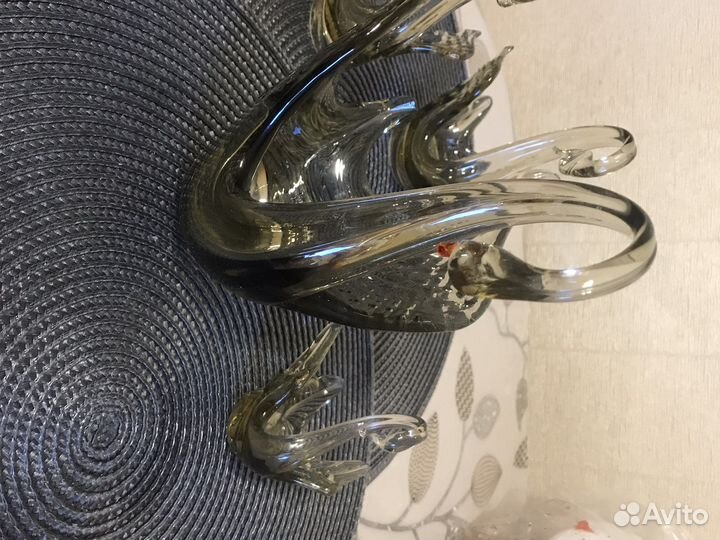 Стеклянные лебеди комплект