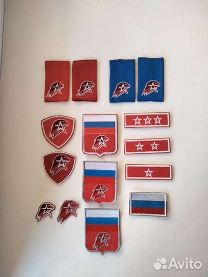 Шевроны и фальшпогоны Юнармии