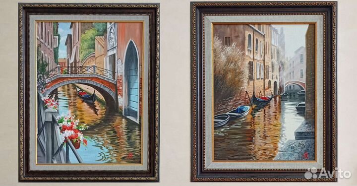Картина масло холст 53*43 Венеция Италия