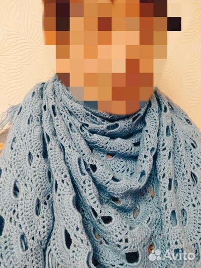 Шаль вязаная ажурная