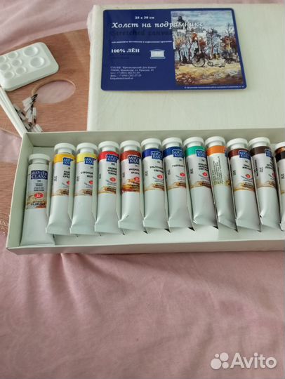 Масляные краски художественные, холст подрамнике