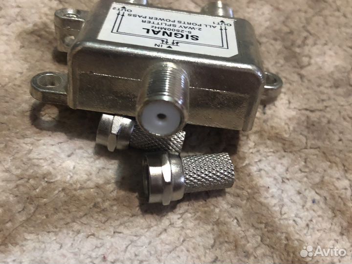 Делитель спутникового и тв сигнала на 2 выхода