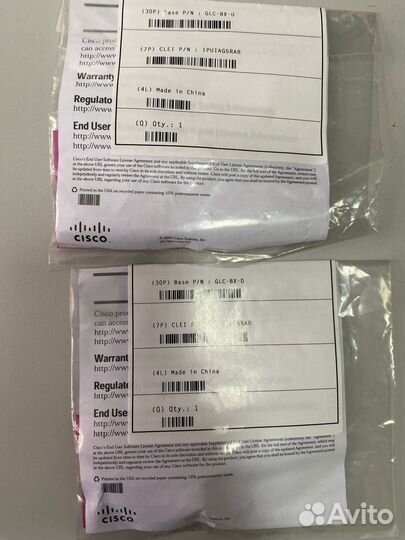 Трансивер cisco 1000base SFP GLC-BX-U GLC-BX-D