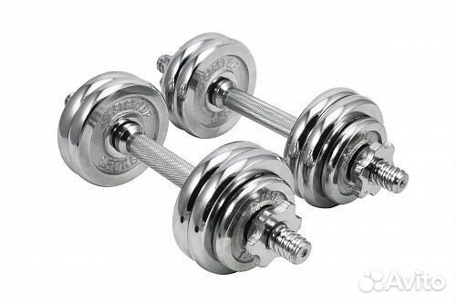 Набор гантелей хром 2 шт(2х7,5 кг)