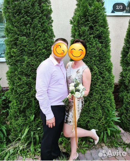 Платье коктельное/нарядное/пайетки/золотое 44