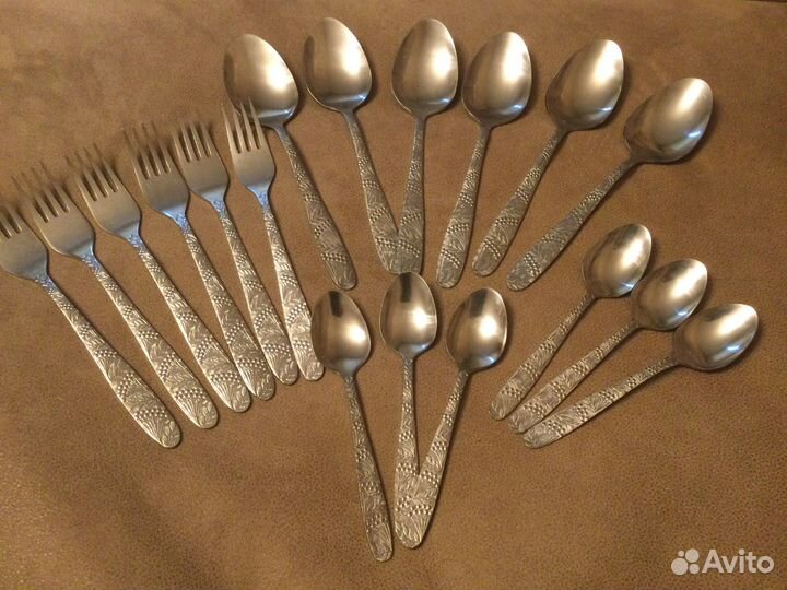 Столовые приборы нержавейка СССР рябинка