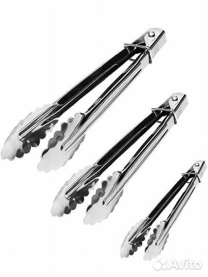 Щипцы кухонные, в наборе 3 штуки