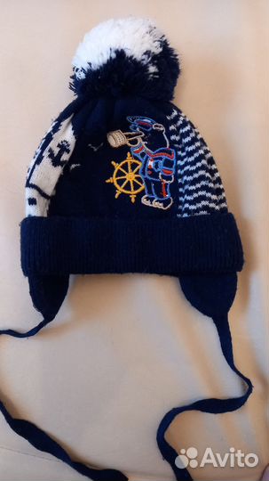 Детская шапка без подкладки на 9-12 мес