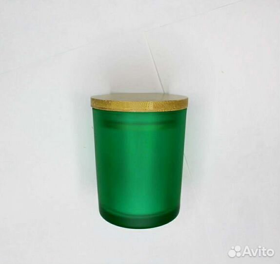 Стакан для свечей 200мл зеленый