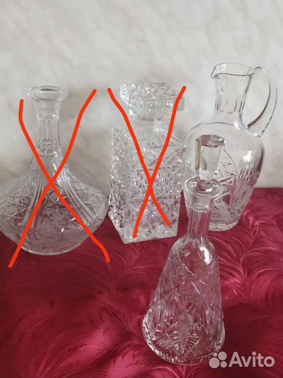 Графины и кувшин хрустальные СССР и чсср