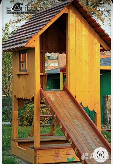 Детский домик, песочница, горка