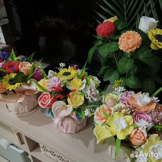 Букеты и мыло ручной работы