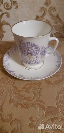 Кофейная пара лфз фарфор - чашка и блюдце