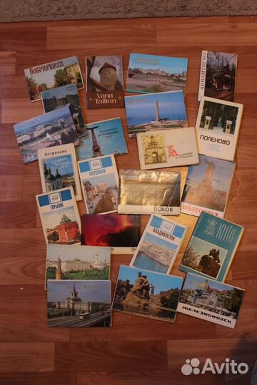 Наборы открыток разные много