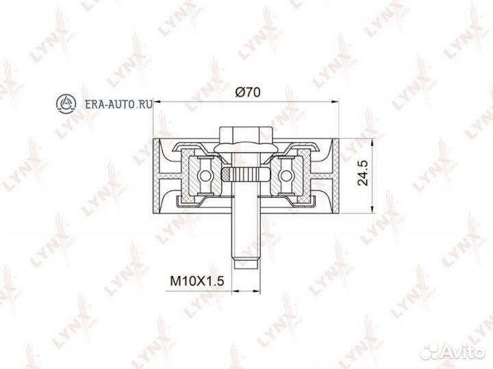 Lynxauto PB7020 Ролик обводной приводного ремня