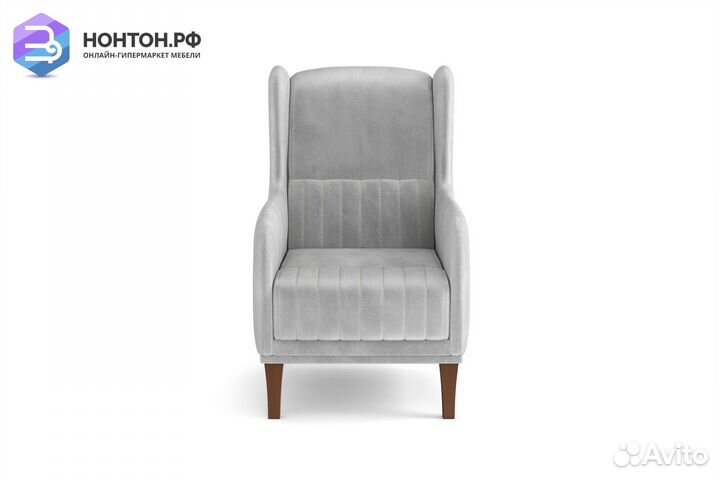 Кресло евромагнат светло-серое