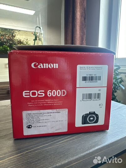 Фотоаппарат canon eos 600d body