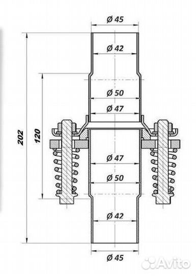 Фланец глушителя nissan toyota