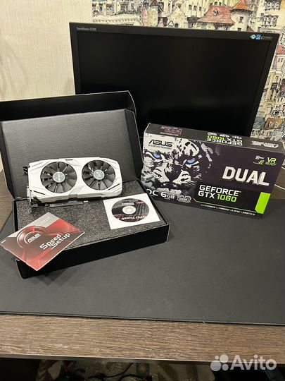 Видеокарта asus 1060 6Gb Dual OC