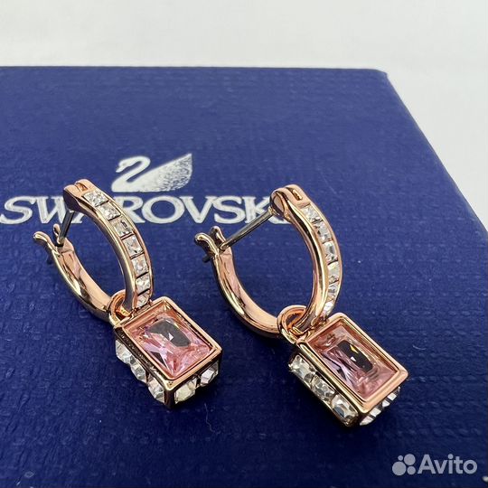 Swarovski трансформеры-серьги розовые