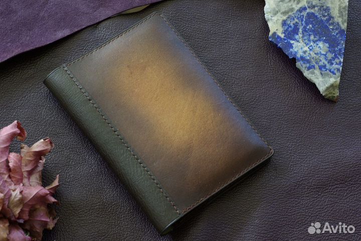 Обложка, портмоне, кошелек. Кожа. Ручная работа