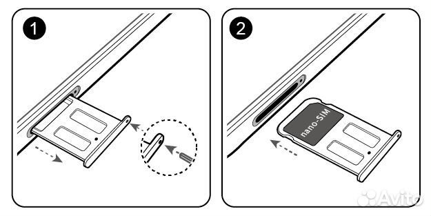 Держатель SIM для iPhone 5S (серебро)