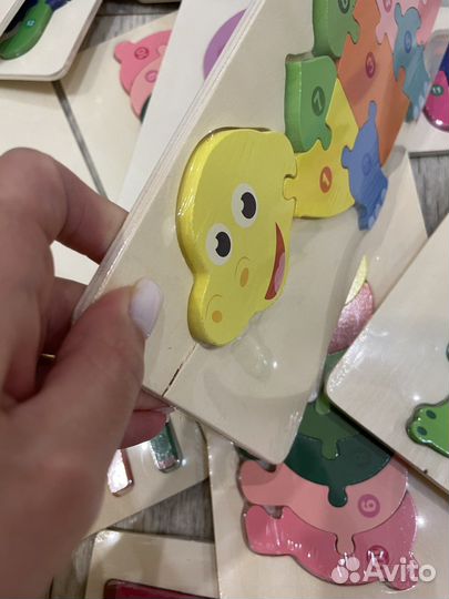 Деревянные пазлы новые