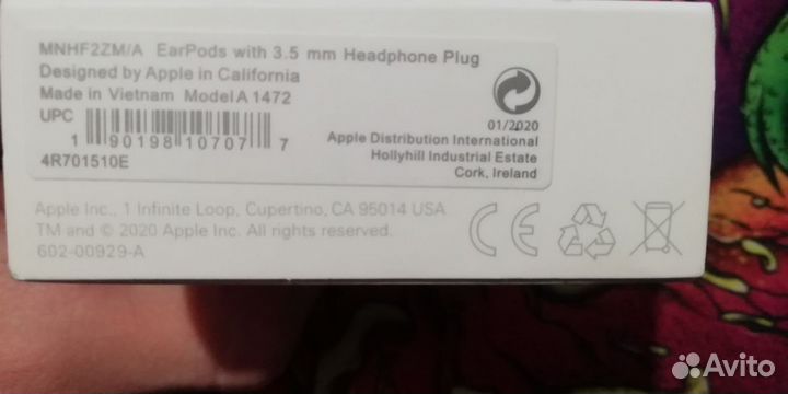 Наушники Earpods 3.5 mm (оригинал)