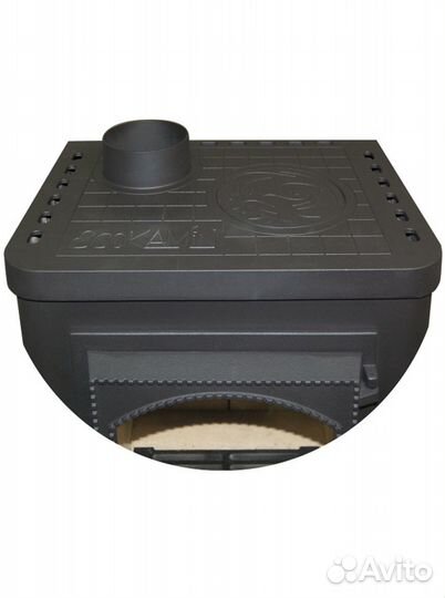 Печь-камин Бавария Оптима с чугунной плитой