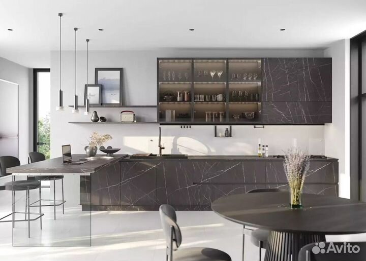 Кухня угловая под потолок