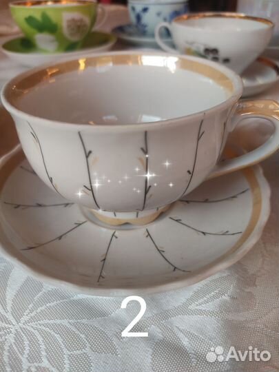 Чашка блюдце лфз дулево довбыш фарфор СССР
