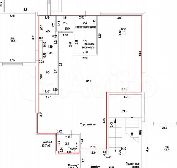 Свободного назначения, 88.3 м²
