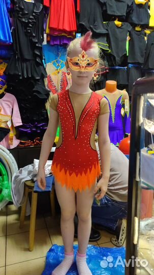 Купальник для художественной гимнастики р. 122 +12