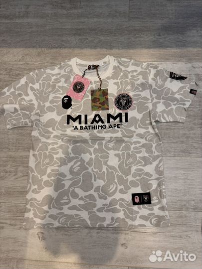 Футболка bape x inter miami белая