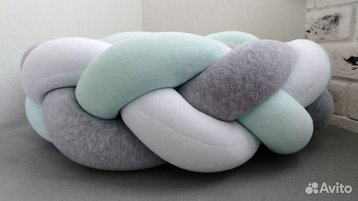 Бортик косичка для новорожденных