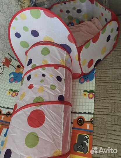 Детская палатка 3 в 1 (Игровой тоннель, бассейн)