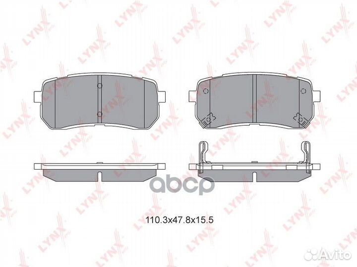 Колодки тормозные дисковые зад hyundai H-1 2.5D