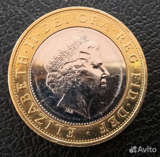 Великобритания-2 фунта стерл.UNC.Мешковые.Биметалл