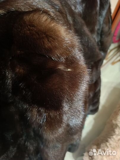 Шуба норковая 42 с капюшоном