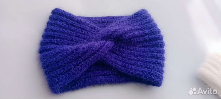 Повязка на голову вязаная