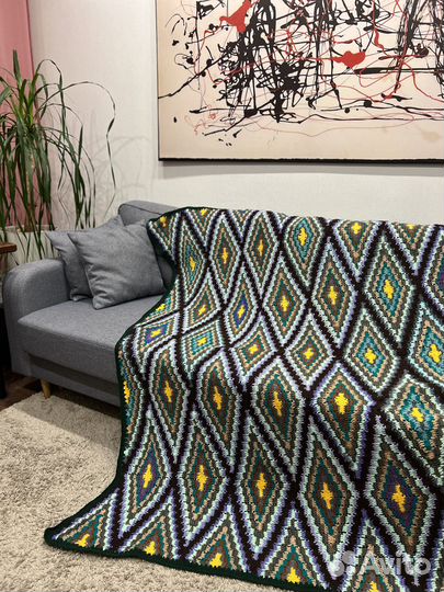 Плед вязаный