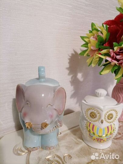 Статуэтка слон и сова