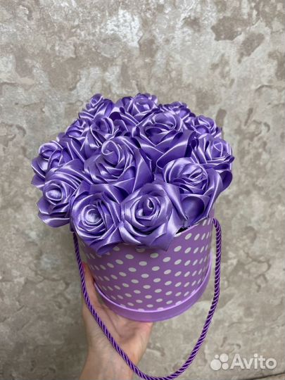 Букет из атласных лент