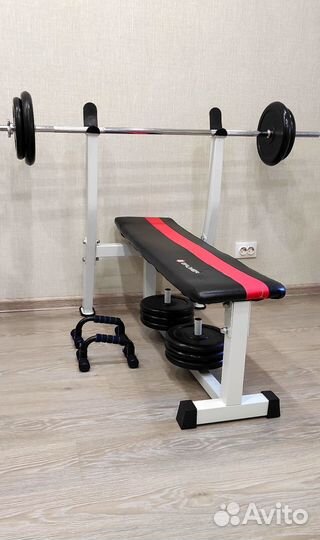 Скамья для Жима+Штанга+Гантели+Упоры